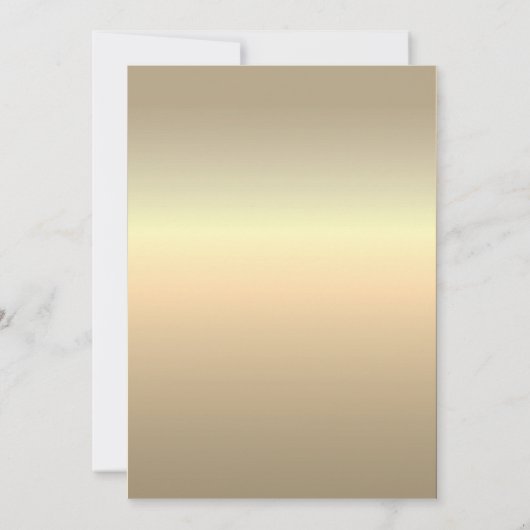 Modern Gold Wedding Rehearsal Dinner Kaart (Achterkant)