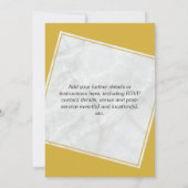 Modern Gold Wedding Uitnodiging (Achterkant)