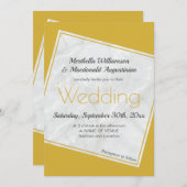 Modern Gold Wedding Uitnodiging (Voorkant / Achterkant)