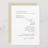 Modern Gold Wedding Uitnodiging (Voorkant / Achterkant)