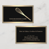 Modern Gold Whisk Bakery Visitekaartje (Voorkant / Achterkant)