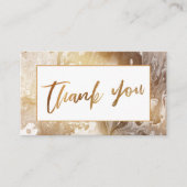 Modern Gold & White, bedankt Informatiekaartje (Voorkant)