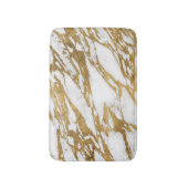 Modern Gold White Marble Stone Chic Pattern Badmat (Voorkant Verticaal)