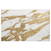 Modern Gold White Marble Stone Chic Pattern Stof (Fat Quarter)