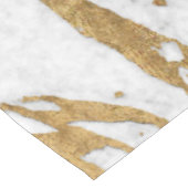 Modern Gold White Marble Stone Chic Pattern Tafelkleed (Gekanteld)