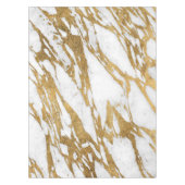 Modern Gold White Marble Stone Chic Pattern Tafelkleed (Voorkant)