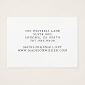 Modern Gold White Monogrammed Jewelry Ketting Visitekaartje (Achterkant)