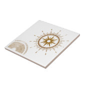 Modern Gold & White Starburst Celsius design Tegeltje (Zijkant)