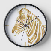 Modern Gold White Zebra Animal Safari Design (Voorkant)