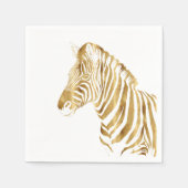 Modern Gold White Zebra Animal Safari Design Servet (Voorkant)