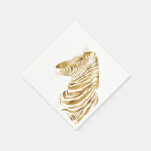 Modern Gold White Zebra Animal Safari Design Servet (Hoek)