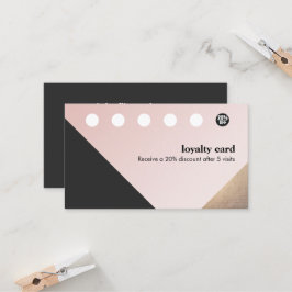 Modern Gold, zwart, roze Geometric 6 Punch Loyalty