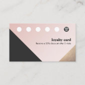 Modern Gold, zwart, roze Geometric 6 Punch Loyalty (Voorkant)