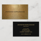 Modern Gold zwarte stijlvolle chic professional Visitekaartje (Voorkant / Achterkant)
