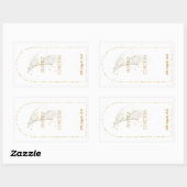 Modern Golden Arch Wedding Envelope Seal Rechthoekige Sticker (Vel)