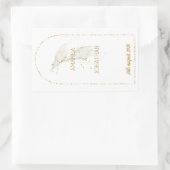 Modern Golden Arch Wedding Envelope Seal Rechthoekige Sticker (Tas)