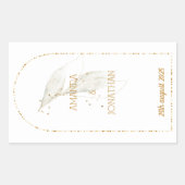 Modern Golden Arch Wedding Envelope Seal Rechthoekige Sticker (Voorkant)