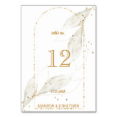 Modern Golden Arch Wedding Table Kaart Number (Voorkant)