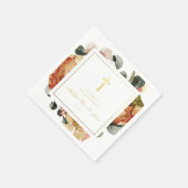 Modern Golden Autumn Baptism Christening Servet (Hoek)