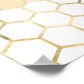 Modern Golden Bee Baby shower Welcome Poster (Hoek)