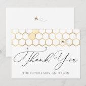 Modern Golden Bee Bedankt (Voorkant / Achterkant)