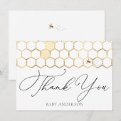 Modern Golden Bee Bedankt (Voorkant / Achterkant)