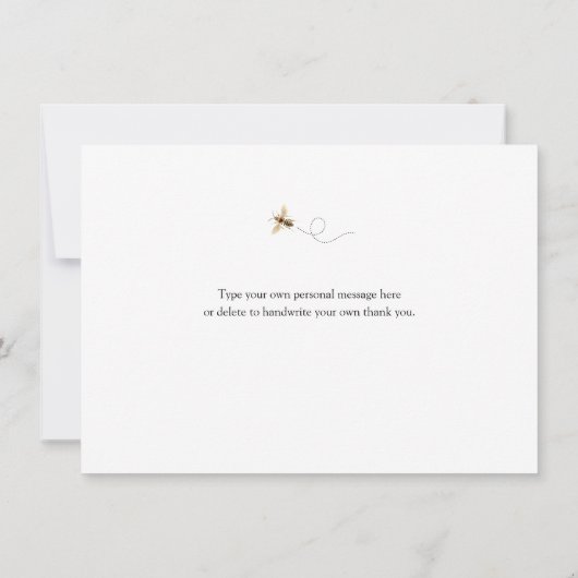 Modern Golden Bee Bedankt (Achterkant)