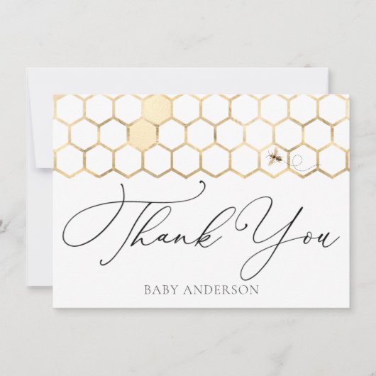 Modern Golden Bee Bedankt (Voorkant)