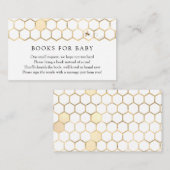 Modern Golden Bee Books for Baby Request Informatiekaartje (Voorkant / Achterkant)