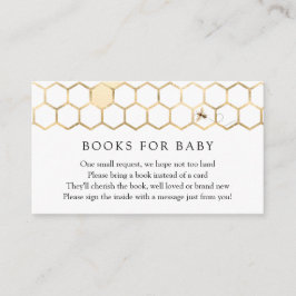 Modern Golden Bee Books for Baby Request Informatiekaartje