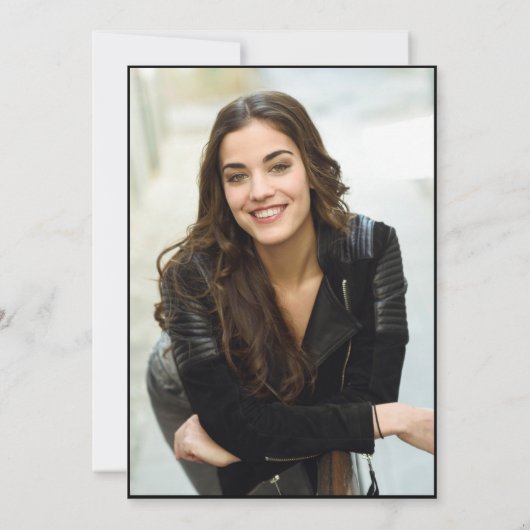 Modern Golden Black Afstuderen Pet Party Foto Kaart (Achterkant)