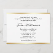 Modern Golden Black PHOTO Afstuderen Kaart (Achterkant)