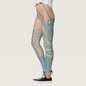 Modern Golden Blue Bee Leggings (Links)