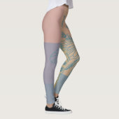 Modern Golden Blue Bee Leggings (Rechts)