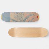 Modern Golden Blue Bee Persoonlijk Skateboard (Horizontaal)
