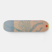 Modern Golden Blue Bee Persoonlijk Skateboard (Horizontaal)