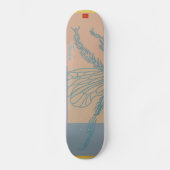 Modern Golden Blue Bee Persoonlijk Skateboard (Voorkant)