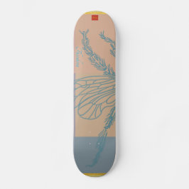 Modern Golden Blue Bee Persoonlijk Skateboard