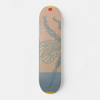 Modern Golden Blue Bee Persoonlijk Skateboard