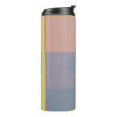 Modern Golden Blue Bee Thermosbeker (Gedraaid links)