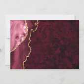 Modern Golden Burgundy Marble Graduation Party Kaart (Achterkant)