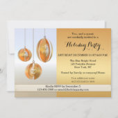 Modern Golden Design Holiday Party Invitation Kaart (Voorkant)