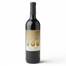 Modern Golden Easter Eggs Abstracte Flowers