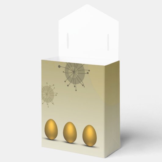 Modern Golden Easter Eggs Bedankdoosjes (Geopend)