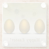Modern Golden Easter Eggs Glazen Onderzetter (Achterkant)