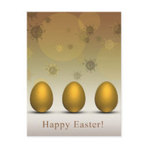 Modern Golden Easter Eggs Holiday Briefkaart