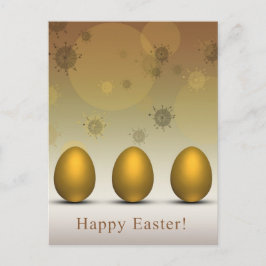 Modern Golden Easter Eggs Holiday Briefkaart
