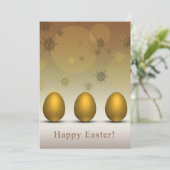 Modern Golden Easter Eggs Kaart (Staand voorkant)