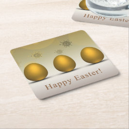 Modern Golden Easter Eggs Kartonnen Onderzetters