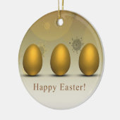 Modern Golden Easter Eggs Keramisch Ornament (Links)